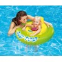 INTEX Baby float nafukovací kruh s otvory na nohy 76cm s křížem žlutozelený