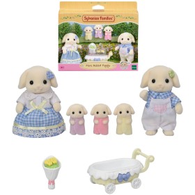 Sylvanian Families rodina Flora králíci s trojčaty set 5 figurek králičí rodinka