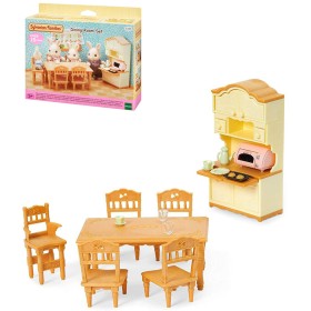 Sylvanian Families jídelna stůl s židlemi a kredencí nábytek doplněk k herním sadám