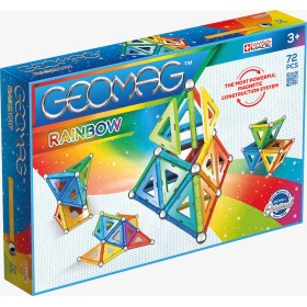 GEOMAG Rainbow 72 dílků duhová magnetická STAVEBNICE