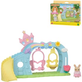 Sylvanian Families duhové houpačky set s figurkou králíka doplněk k herním sadám