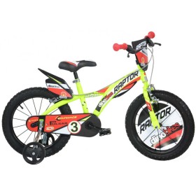 ACRA Dětské kolo Dino Bikes 143GLN žluté chlapecké 14" balanční kolečka