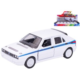 WELLY Auto model Lancia Delta HF Martini kov zpětný chod bílá 12cm