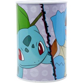 Pokladnička válec Pokémon 10x15cm dětská kasička kovová