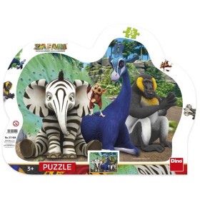 DINO Puzzle obrysové deskové 25 dílků Zafari skládačka 30x23cm