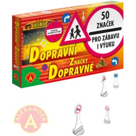 ALEXANDER Dopravní značky 5cm set 50ks se stojánky karton/plast