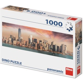 DINO Puzzle panoramatické 1000 dílků Manhattan za soumraku 95x33cm