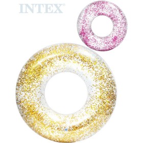 INTEX Kruh Glitter nafukovací flitrový 119cm plavací kolo do vody 2 barvy 56274