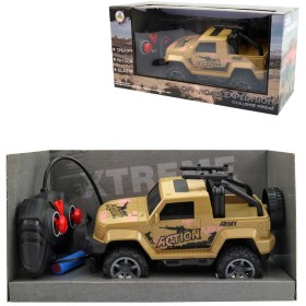 RC Auto Jeep vojenský na vysílačku 27MHz na baterie 2 barvy Světlo