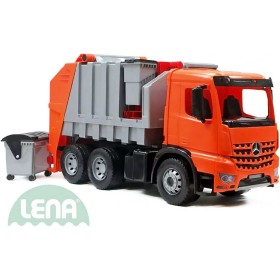 LENA Auto popelářské Mercedes Arocs 72cm 3 osy set se 2 kontejnery plast