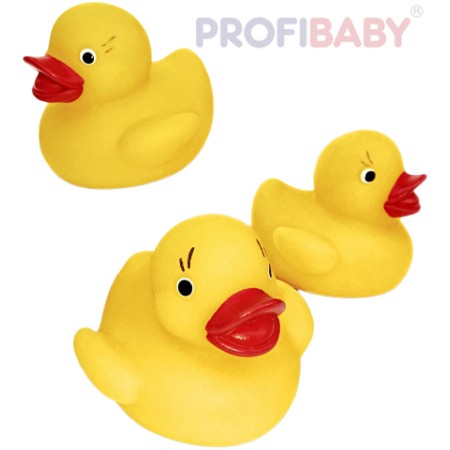 PROFIBABY Baby kačenka malá pískací 6cm set 3ks do vany pro miminko