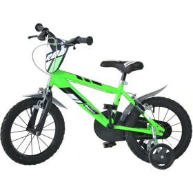 ACRA Dětské kolo Dino Bikes 414U zelené chlapecké 14" balanční kolečka