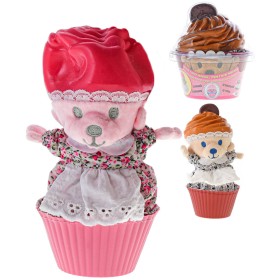 PLYŠ Cupcake dortík medvídek 10cm vonící v košíčku různé druhy