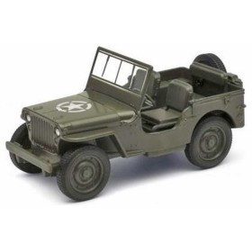 Auto vojenské kovové Jeep Willys MB 11cm zpětný chod