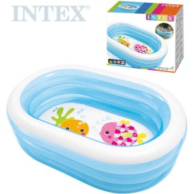 INTEX Bazén dětský nafukovací ovál 163x107x46cm s rybičkami 57482