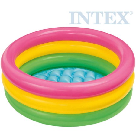 INTEX Bazének dětský nafukovací tříbarevný 61x22cm kulatý 57107