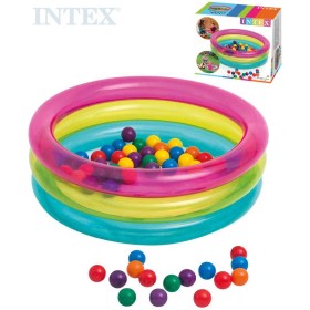 INTEX Baby bazén kulatý 86x25cm set se soft míčky 6,5cm 50ks 48674