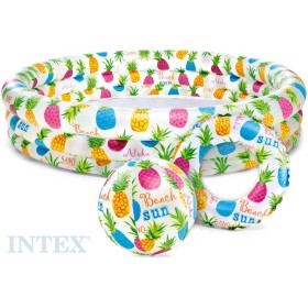 INTEX Nafukovací set bazén 132x28cm s míčem a plavacím kolem ananas do vody