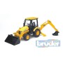 BRUDER 02427 (2427) Traktor JCB MIDI - čelní nakladač + bagr