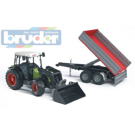 BRUDER 02112 (2112) Traktor CLAAS Nectis + čelní nakladač + sklápěcí vůz