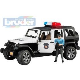 BRUDER 02526 (2526) Auto jeep Wrangler Rubicon Policie + figurka model 1:16