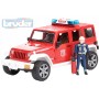 BRUDER 02528 Jeep Wrangler Rubicon hasiči funkční set s figurkou Světlo Zvuk