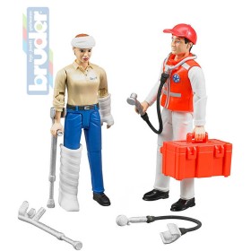 BRUDER 62710 Set zdravotnický záchranář 2 figurky s doplňky 1:16 plast