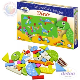 DETOA DŘEVO Puzzle magnetické Dinosauři *DŘEVĚNÉ HRAČKY*