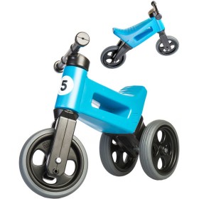 Odrážedlo Funny Wheels Rider Sport 2v1 dětské odstrkovadlo Modré plast