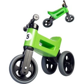 Odrážedlo Funny Wheels Rider Sport 2v1 dětské odstrkovadlo Zelené plast