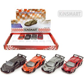 KINSMART Auto model 1:38 Lamborghini Veneno kov PB 13cm 4 barvy