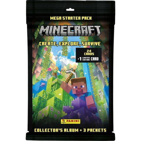 PANINI MINECRAFT 3 Starter set album + 3x booster sběratelské karty v sáčku