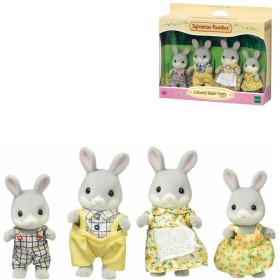 Sylvanian Families rodina šedých králíků set 4 figurky v krabici