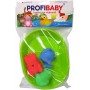 PROFIBABY Koupací set vanička + zvířátko gumové 3ks do vody 3 barvy v sáčku