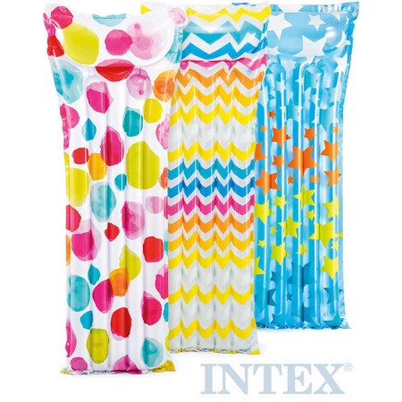 INTEX Lehátko nafukovací s potiskem 183 x 69 cm matrace do vody 3 druhy