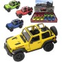 KINSMART Auto 1:34 Jeep Wrangler otevřená střecha 2018 kov PB 12cm 4 barvy