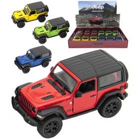 KINSMART Auto 1:34 Jeep Wrangler pevná střecha 2018 kov PB 13cm 4 barvy