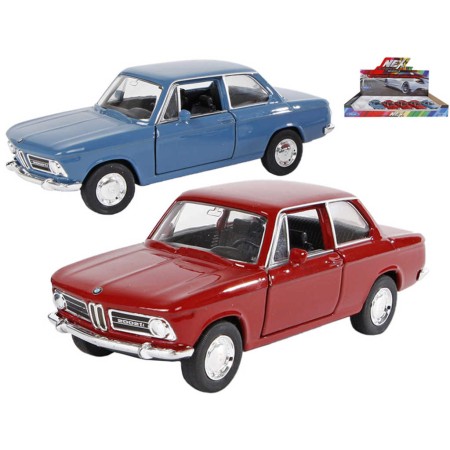 WELLY Auto retro model BMW 2002 12cm zpětný chod 1:60 kov 2 barvy