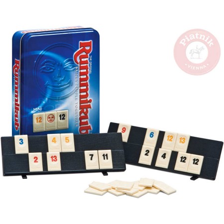 PIATNIK Hra Rummikub mini plechová krabička *SPOLEČENSKÉ HRY*