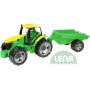 LENA Traktor plastový zelený set s přívěsem 94cm v krabici