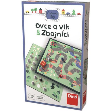 DINO Hra Ovce a vlk + Zbojníci cestovní 2v1 *SPOLEČENSKÉ HRY*