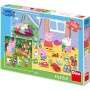 DINO Puzzle Peppa Pig na prázdninách 3x55 dílků 18x18cm skládačka v krabici