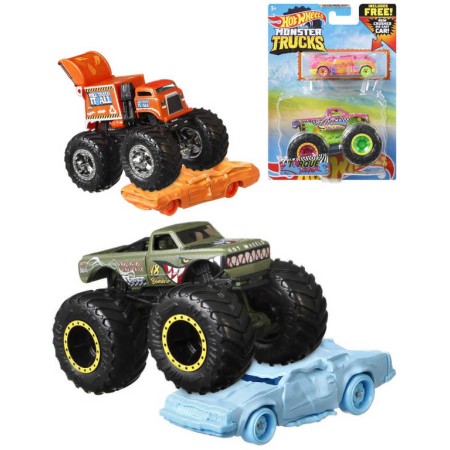 MATTEL HOT WHEELS Set auto Monster Trucks + angličák různé druhy kov