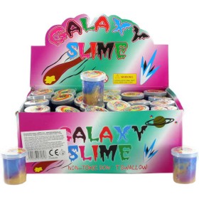 Sliz metalický barevný galaxy slime 4x5cm zábavná hmota v plastové lahvičce