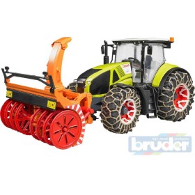 BRUDER 03017 Traktor Claas Axion 950 set se sněžnou frézou a řetězy 1:16 plast