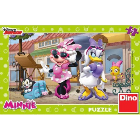 DINO Hra Puzzle Disney Junior Minnie na Montmartru 15 dílků v krabici