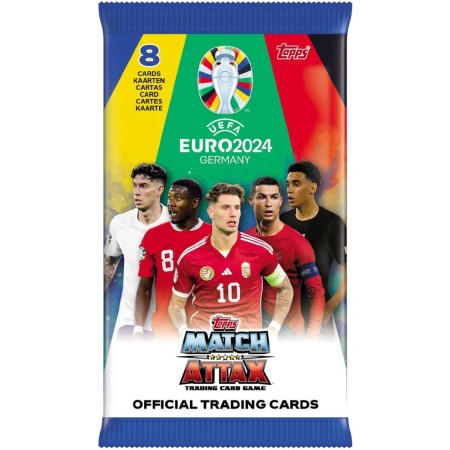 TOPPS EURO 2024 GERMANY Match Attax sběratelské fotbalové karty set 8ks booster