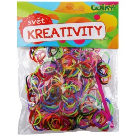 UDĚLEJ SI NÁRAMEK Gumičky LOOM BANDS 300ks mix barev dvoubarevné