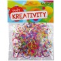 UDĚLEJ SI NÁRAMEK Gumičky LOOM BANDS 200ks mix barev pruhované