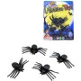 Zvířátko dekorace halloween pavouk černý 3cm set 4ks na kartě plast